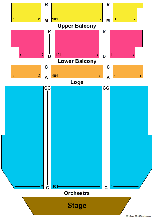 Paramount Theatre at Asbury Park Convention Hall Seating Chart